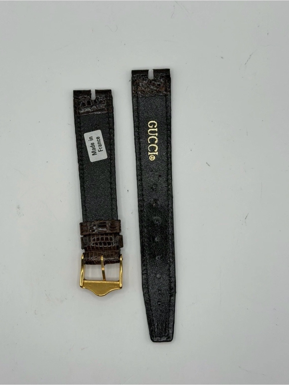 Gucci Genuine Brown Lizard Leather Watch Strap 16MM #GS135 - Picture 4 of 5